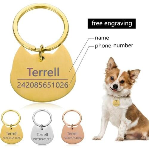 Pet ID Tag Pet Cat Collar Accessories Decoration Collars Personalized Cat Tags Engraved Tel Sex Name Tag Free Engraving