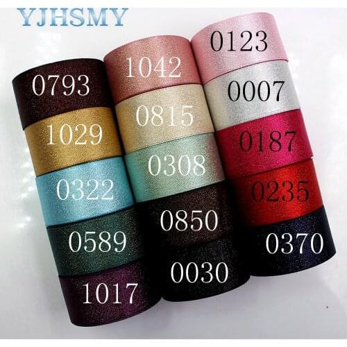 YJHSMY 1712292 25 mm 10 yards Double-sided gold ribbon Thermal transfer Printed grosgrain Wedding Accessories DIY material