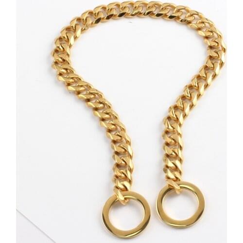 Hot Selling Pet Supplies Traction Rope European and American Stainless Steel Pet Collar Dog Chain P Chain Jewelry Wholesale