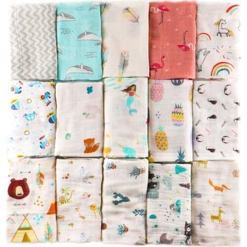 Newborn Muslin Blanket Baby Accessories Swaddle Blankets Animals Lemon Print Baby Photography Wrap Infant Baby Swaddling Blanket