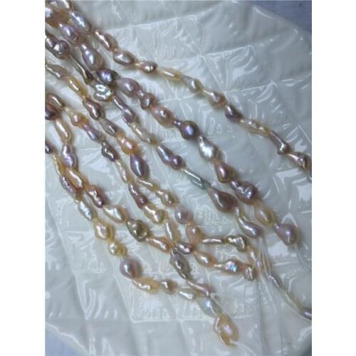 DIY Necklace Natural Freshwater Pearls, 4-7MM Size Irregular Heart Shape Pearl Strand Loose Unique Baroque Pearls for Women