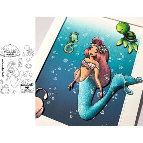 Mermaid Clear Stamps for Scrapbooking Card Making Silicone Craft Stamps Transparent New 2020