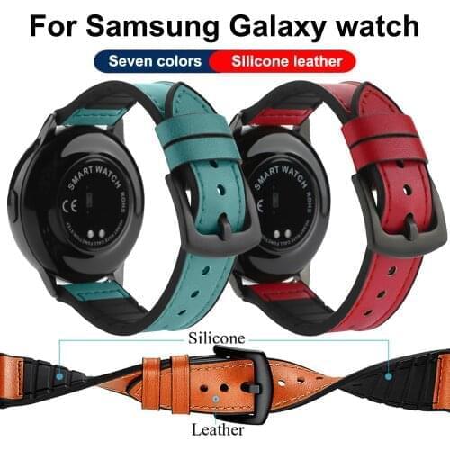 Leather Silicone Strap For Samsung Galaxy Watch 3 Band Sports Bracelet Active 2 Gear S3 46mm22mm Wristbands Bracelet smart watch
