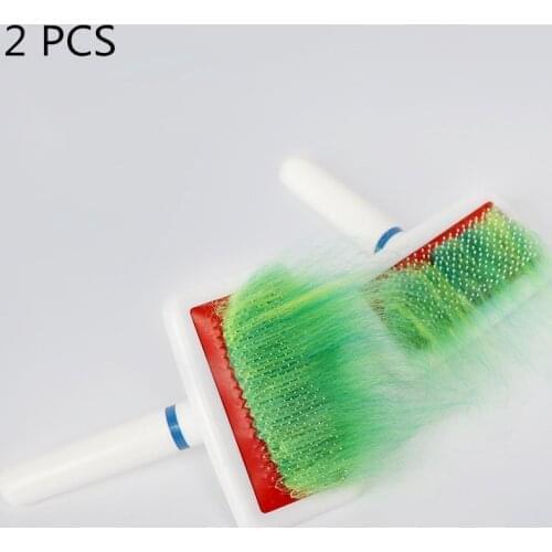 2PCS Handmade wool felt mixed color brush ,Diy felt Mixed color brush tool accessories Mixed wool artifact