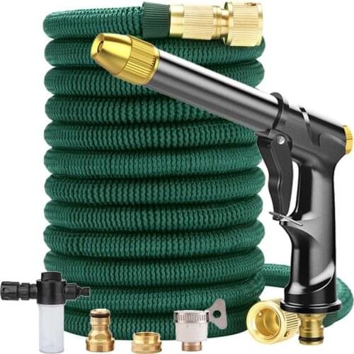 Expandable Magic Hose Pipe High-Pressure Car Wash Hose Adjustable Spray Flexible Home Garden Watering Hose Cleaning Water Gun