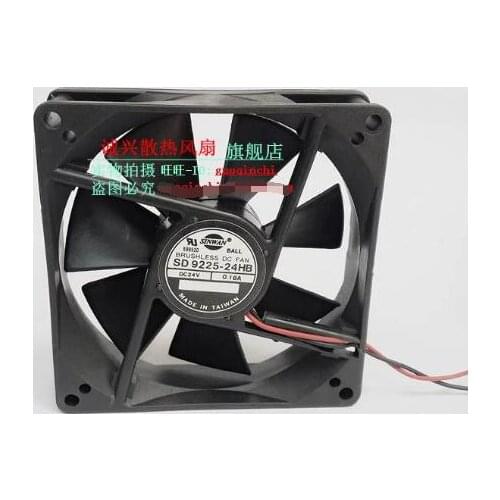 SINWAN SD9225-24HB DC 24V 0.18A 92x92x25mm 2-Wire Server Cooling Fan
