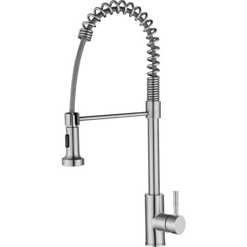 304 stainless steel Basin Kitchen Faucet Vessel Sink Mixer Tap Spring Dual Swivel Spouts Sink Mixer Bathroom Faucets Hot Cold