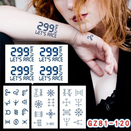 Juice Ink Lasting Waterproof Temporary Tattoo Sticker Japanese beauty Dragon Totem Tattoos Clock Body Art Arm Fake Tatoo Women