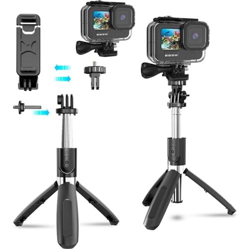 5 In1 Telescopic Tripod For Mobile Phone Camera Wireless Bluetooth Selfie Stick With Remote Control Monopod For Gopro iPhone