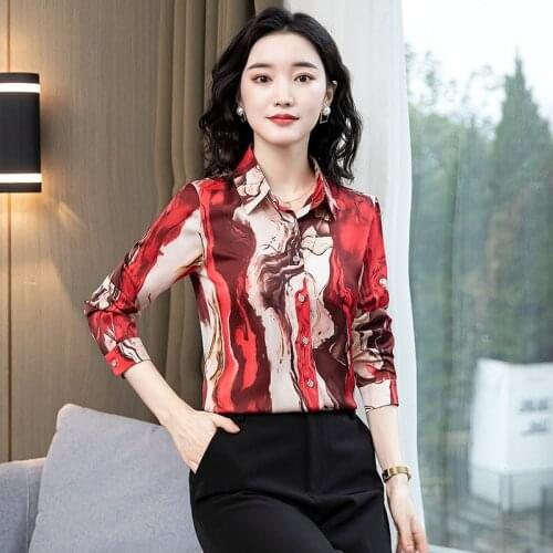 TingYiLi Vintage Printed Blouse Shirt Women Long Sleeve Boho Shirt Spring Autumn Korean Elegant Plus Size Top Female