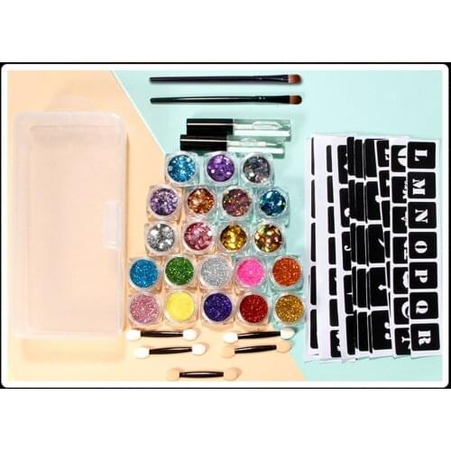 Face Hair Body Holographic Chunky Glitters Sticks Stickers Stencils Glue