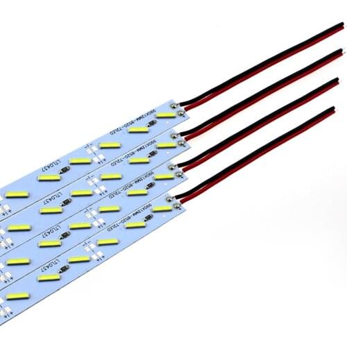 10pcs* 0.5m smd 7020 Led Hard Strip luces bar light 12V 50cm Aluminium profile Cold/warm white kitchen display cabinet