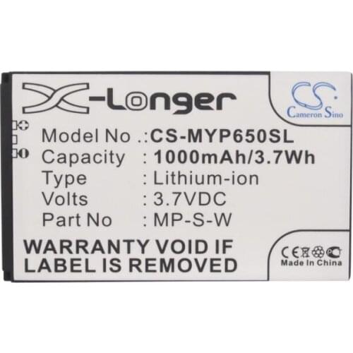 Cameron Sino 1000mAh battery for MYPHONE 6500 MP-S-W Mobile, SmartPhone Battery