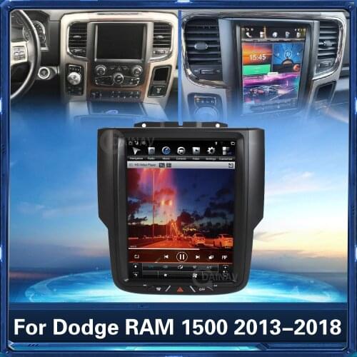 2Din Vertical Screen Android Car Radio GPS Navigation For Dodge RAM 2013-2018 Tesla Style Car Multimedia DVD Player