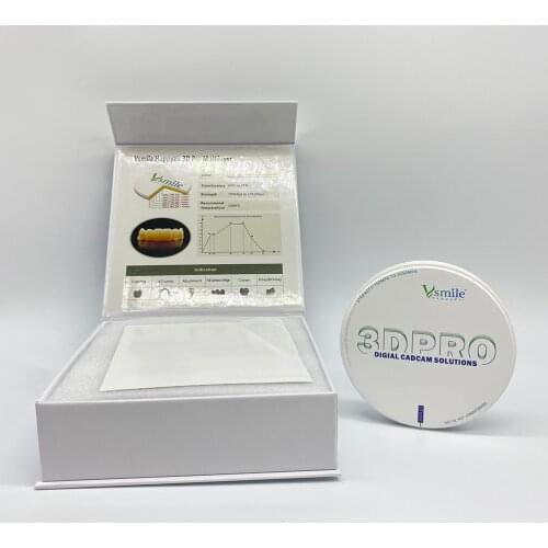 BL1 BL2 BL3 color 98mm Open CADCAM System 3D Pro Multilayer Zirconia Blocks, all in one 43% to 57%, 650 to 1050MPA zirconia