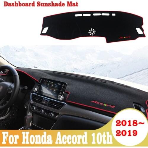 For Honda Accord 10th 2018 2019 Car Dashboard Covers Mat Shade Cushion Pad Carpets Accessories