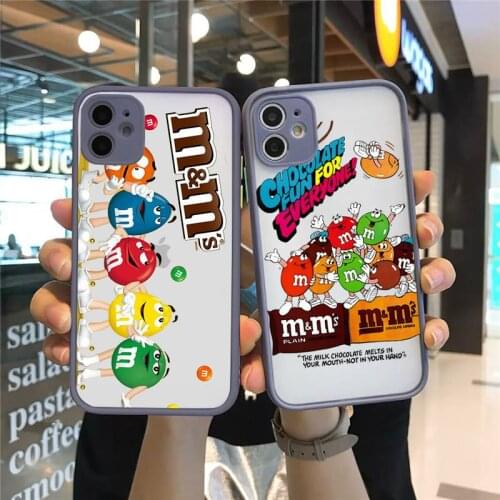 M&Ms Chocolate Nutella Bottle Phone Cases Matte Transparent for iPhone 7 8 11 12 s mini pro X XS XR MAX Plus cover funda
