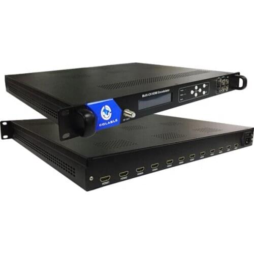 Digital TV headend H.264 Video 12 Channels HD to RF DVBT ISDB ATSC DVB-C Encoder modulator COL5011H