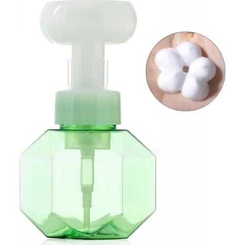 Flower Sparkling Bottle Bottling Teapot Liquid Soap Dispenser Handwashing Heavy Duty Portable 300ml Durable Plastic Foam Pump