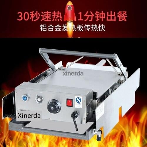 Electric stainless steel bun toaster 220v electric commerical double layer hamburger heating
