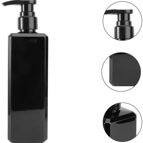 1pcs Liquid Soap Bottle Shampoo Bottle Lotion Pump Bottle Shower Gel Holder Empty Container 500ml Black White