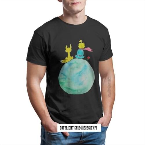 The Little Prince About Life And Human Nature T-Shirt For Men Sit Homme Crew Neck 100% Cotton New Tops 2021