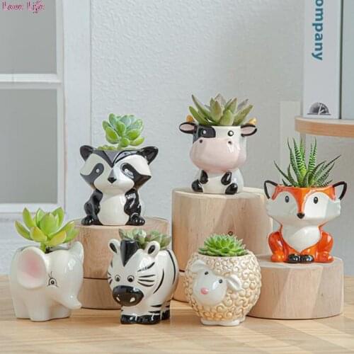 Plant Pot Creative Animal Shape Ceramic Succulent Plant Pot Cactus Potted Planting Bonsai Pots Home Decoration Plant Pot
