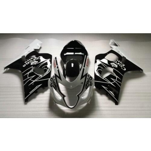 Custom Injection mold Fairing kit for GSXR600 750 04 05 GSXR600 GSXR750 K4 2004 2005 white black Fairings set SW81