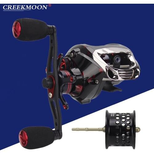 Best Fishing Reel Baitcasting 6.3:1 High Speed 10KG Max Drag Reinforced Carp Reel Magnetic/Centrifugal Dual Brake System 18+1 BB