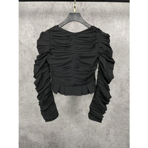 Fashion 2021 new ladies long-sleeved sexy casual solid color back crystal cross diamond mini dress top 1231