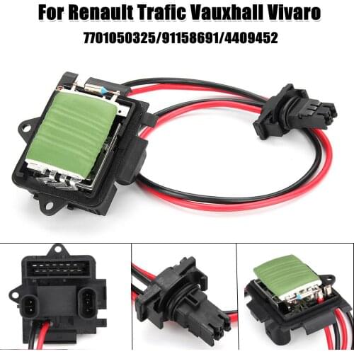 Heater Motor Blower Resistor 7701050325 4409452 91158691 for Renault Trafic for Vauxhall Opel Vivaro 2001-2014
