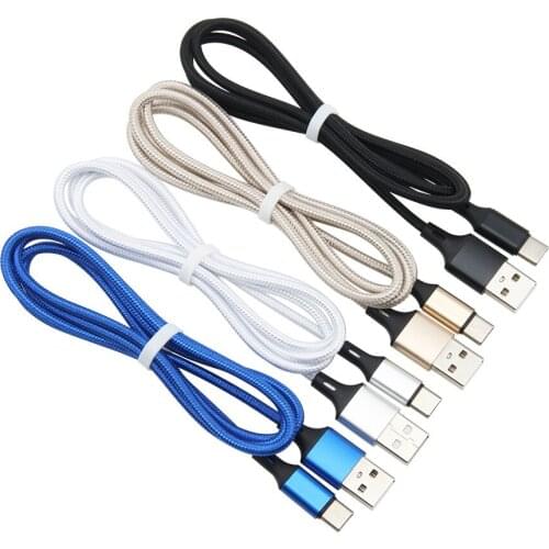 Nylon Mobile Phone Charging Cables Micro USB Type C Charger Cable for iPhone 11 Samsung S9 Huawei Charge Wire Cord 1m 2m 3m