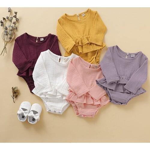 Clothes Baby Girl Bodysuit Long Sleeve Baby Body Onesie Funny Bodies Casual Print Long SleeveGirls Clothes Jumpsuit