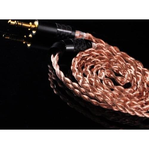 OFHC 24 AWG 6N High Purity Copper Cable 2.5/3.5/4.4mm Balanced Cable with MMCX/2PIN/QDC for KZ ZSX ZAX ASX DQ6 BLON BL-01 BL-03