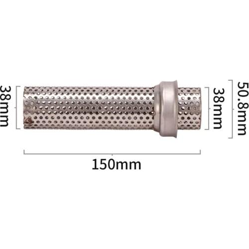 50.8X150mm Removable DB Killer Motorcycle Muffler Stainless Steel Silencer Pipe Universal Catalyst for Exhaust Pipe Adjust Sound