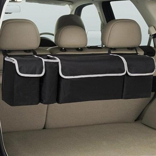 Foldable Car Trunk Organizer Adjustable Backseat Storage Bag High Capacity Multi-Use Oxford Automobile Seat Back Organizers
