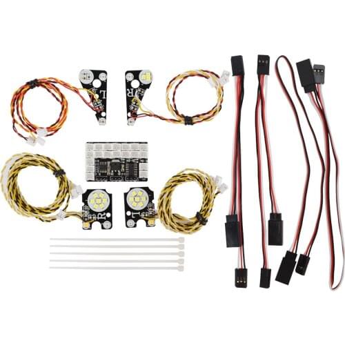 TRX-4 Front/Rear LED Headlight Lamp Group for Traxxas TRX4 Defender 1/10 RC Crawler