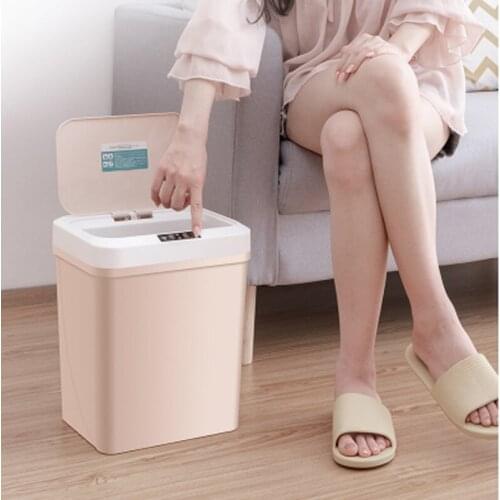 Smart Trash Can Home Intelligent Waste Bin Induction Garbage Bucket Electric Sensor Automatic Trash Bin For Kitchen Bathroom15L