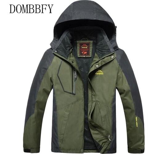 Jacket Men Outwear Waterproof Windbreaker Hooded Jackets Mens Sportswear Coat Outwear Military Tactical Coats Plus Size 8XL 9XL