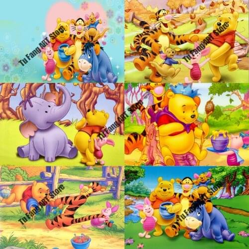Winnie The Pooh Canvas Painting Disney Posters and Prints Nordic Wall Art Home Decoration Pictures for Living Room Decor Gift