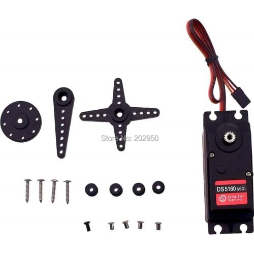 2pcs DS5160 SSG 60kg 8.4v High Voltage Waterproof Digital Servo For 1:5 RC Car SAVOX-0236 LOSI XL 5T Robot Arm 180 270 Servo