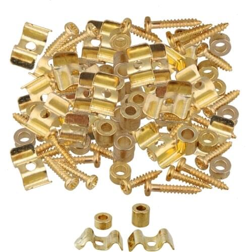 Yibuy Gold Guitar String Tree Guide Retainer Spacer Screws for Electric Guitar Parts