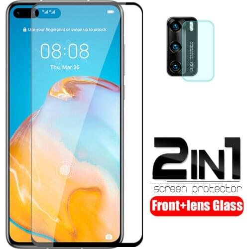 2 in 1 camera lens tempered Glass For huawei p40 p 40 5G 2020 6.1" phone screen protector For huawei p40 Glass protective Film
