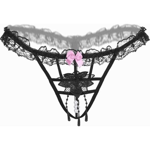 Women sexy Lingerie erotic panties open crotch cute floral lace underwear crotchless porn couple sex wear flirty g-string thong