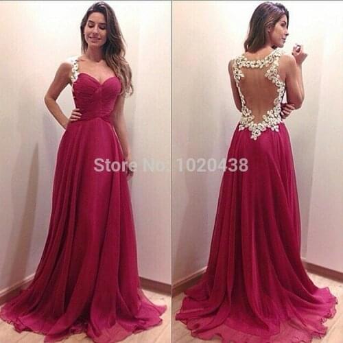 Romantic Appliques Plus Chiffon Custom sleeveless Lilac Lavender Sexy Long Backless party prom gown 2018 bridesmaid dresses