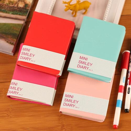 1pcs/lot Mini Pouches Notepad Cartoon Smiley Face Creative Trend You Travel Diary Carry this record