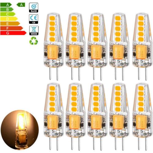 10PCS Mini G4 LED Lamp COB LED Bulb 3W 6W LED Light 360 Beam Angle Chandelier Light Silicone Replace Halogen G4 Lamps Halogen