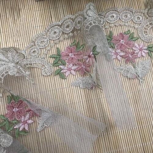 2Yards Embroidered Mesh Lace Women Children Clothes Dress Bag Cushion Sewing Crafts Accessories Materials