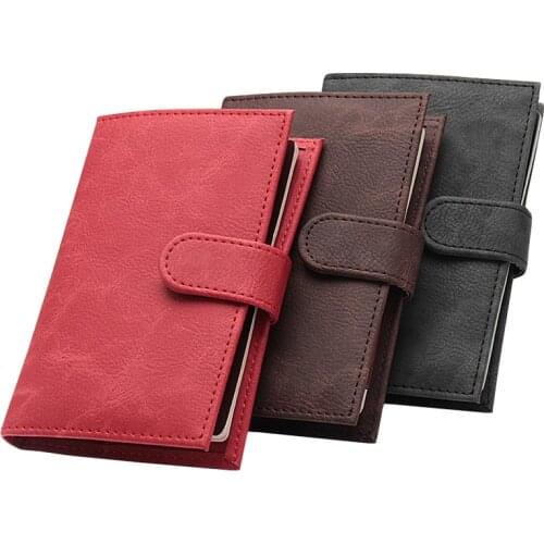 2020 New RFID Blocking Passport Cover Case Retro Style Buckle pu leather card holder bag travel