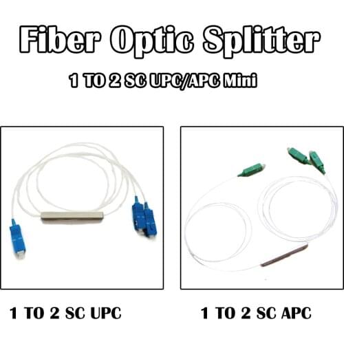 1x16 SC APC Fiber Optic Splitter 5/10/20/30 Pieces/lot SM Single Mode FTTH 0.9mm Tube 1.0 Meter 1 to 2